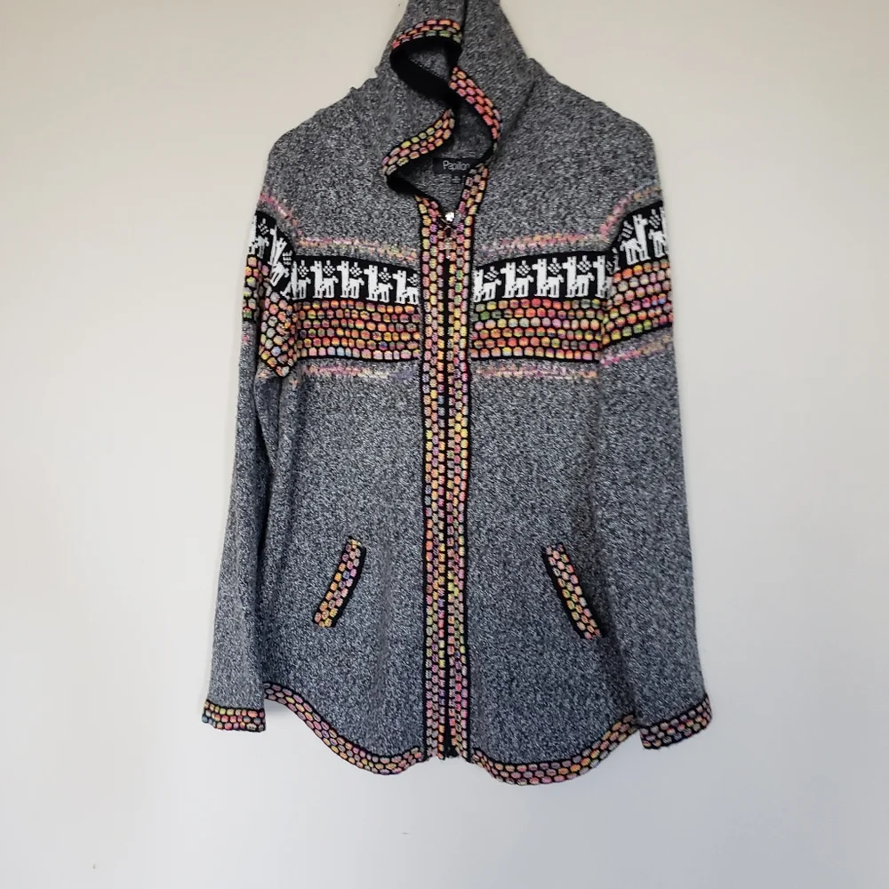 Papillion zipper hoodie pockets jackets size XL - Picture 9 of 10